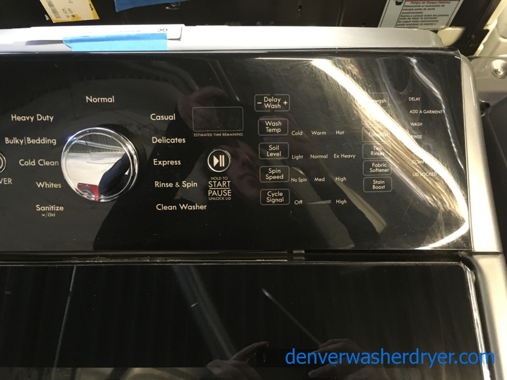 Great Looking Grey Kenmore 700 Series Top-Load W/D Set, Quality Refurbished 1-Year Warranty