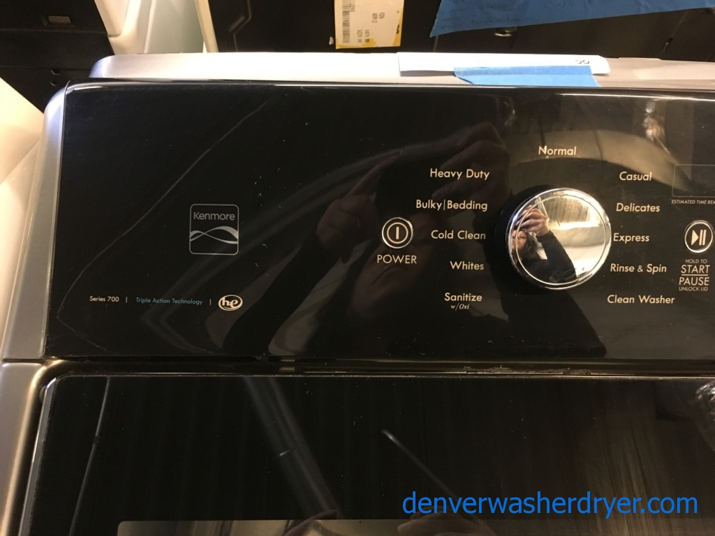 Great Looking Grey Kenmore 700 Series Top-Load W/D Set, Quality Refurbished 1-Year Warranty