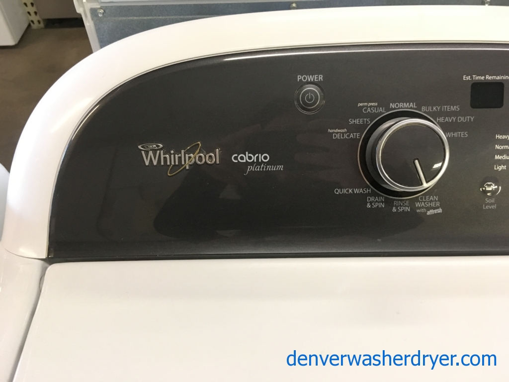 Large Images for Whirlpool Cabrio Platinum W/D Set, Quality Refurbished