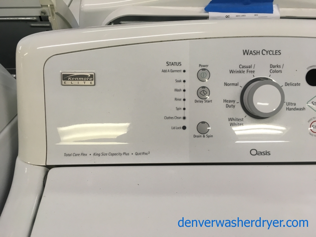 Klean Kenmore Elite Oasis, Quality Refurbished 1-Year Warranty