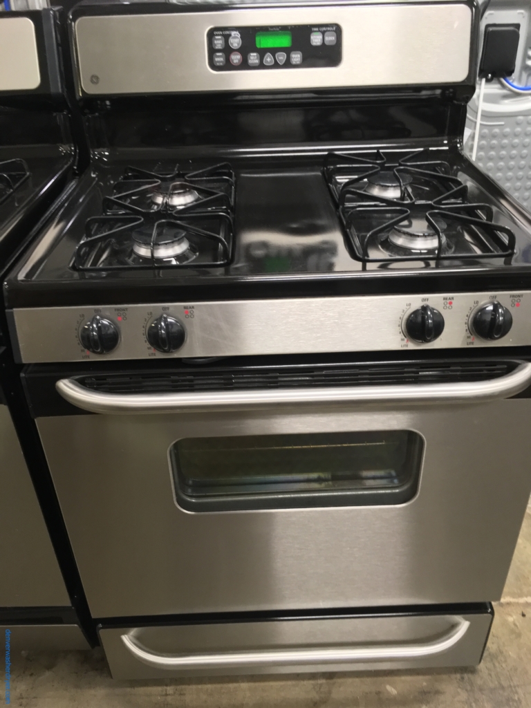 Large Images for GE GAS Range in Black with Stainless Steel, Quality