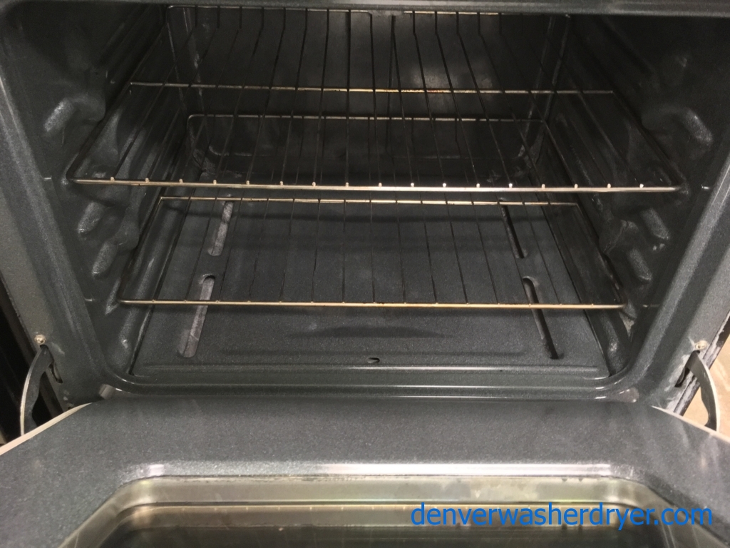 GE GAS Range in Black with Stainless Steel, Quality Refurbished 1-Year Warranty