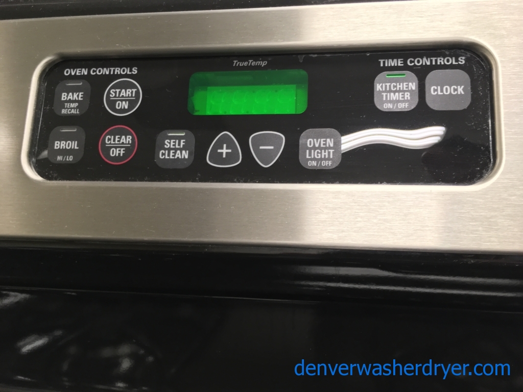 GE GAS Range in Black with Stainless Steel, Quality Refurbished 1-Year Warranty