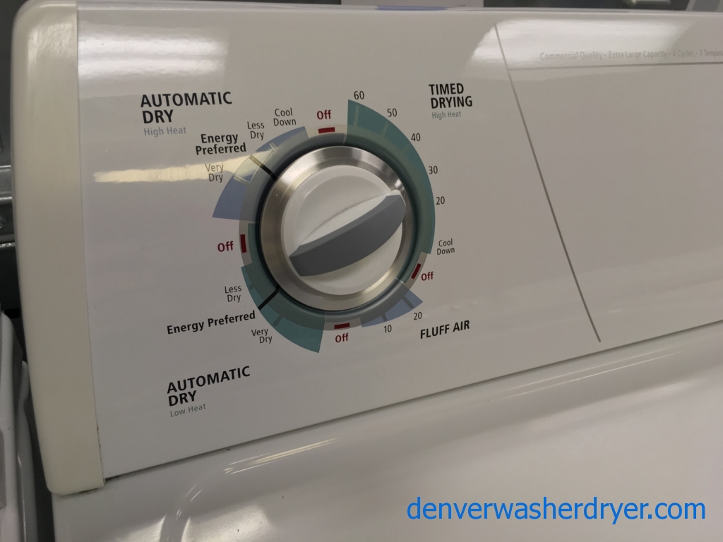 Commercial Grade Whirlpool Dryer, Quality Refurbished 1-Year Warranty