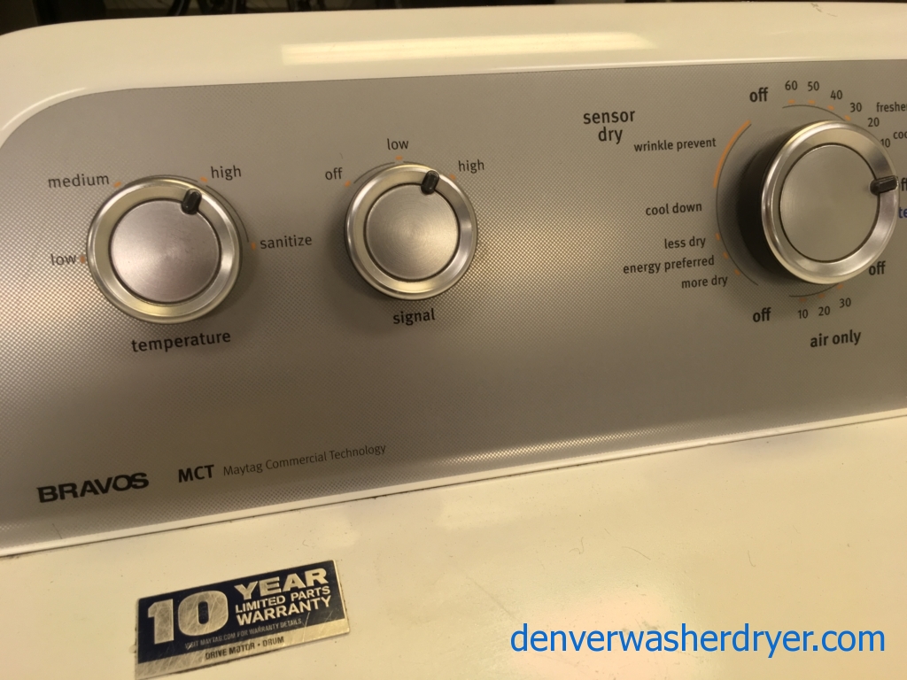 Marvelous Maytag Bravos Steam Dryer, Quality Refurbished 1-Year Warranty