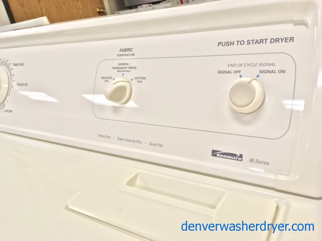 Clean Kenmore 80 Series Dryer, Quality Refurbished 1-Year Warranty