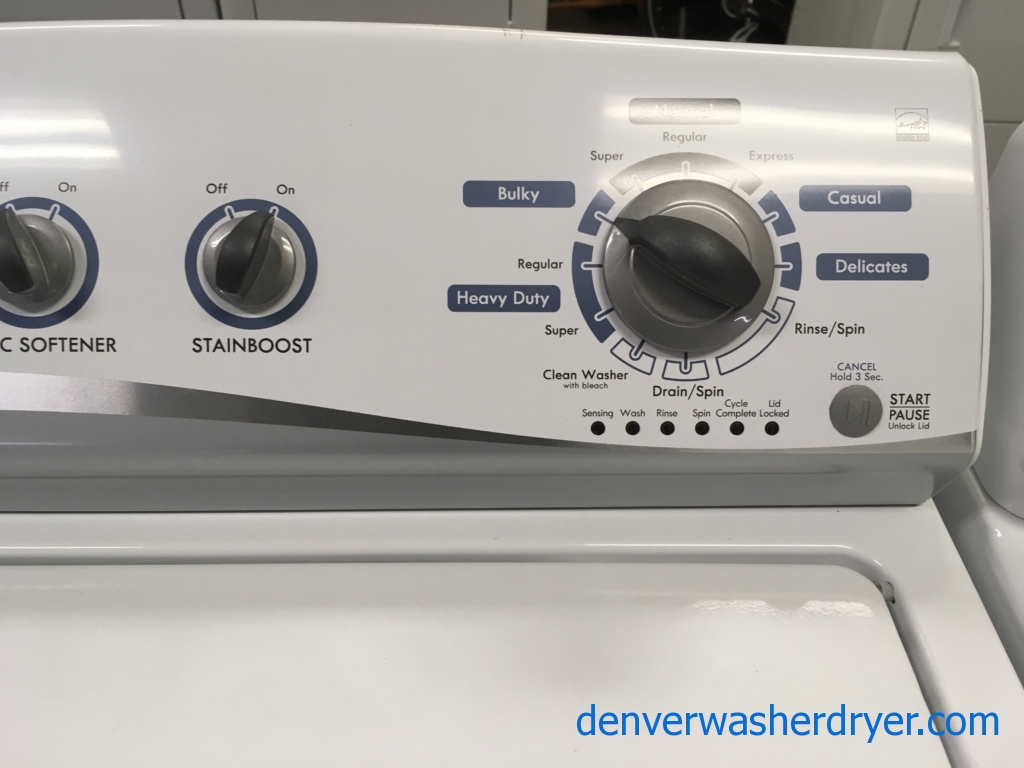 Kenmore Top-Load Washer, Wash-Plate Style, HE, Auto-Load Sensing, Heavy-Duty, Fabric Softener, StainBoost and Extra-Rinse Options, Quality Refurbished, 1-Year Warranty!