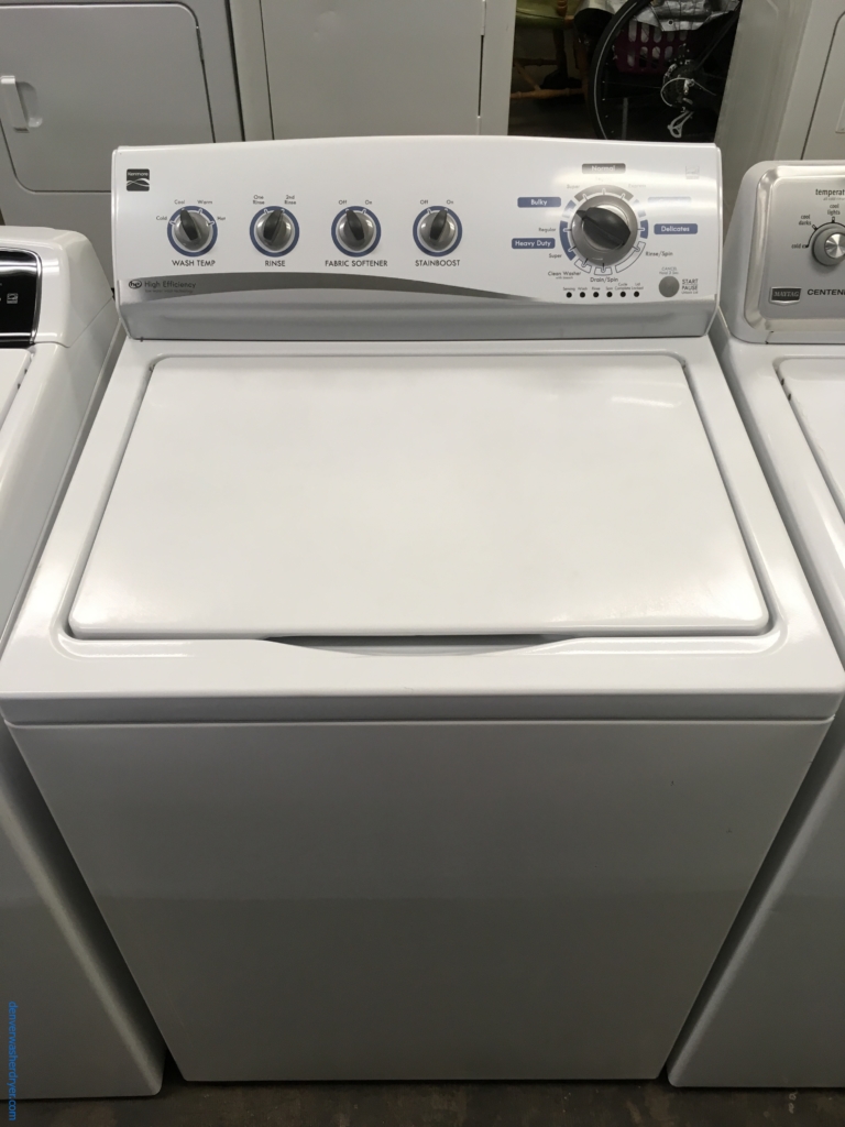 Kenmore Top-Load Washer, Wash-Plate Style, HE, Auto-Load Sensing, Heavy-Duty, Fabric Softener, StainBoost and Extra-Rinse Options, Quality Refurbished, 1-Year Warranty!