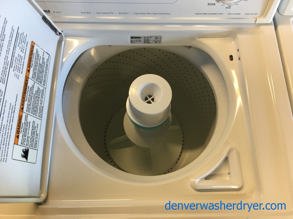 Kenmore Top-Load Washer and Dryer Set, Direct-Drive, Heavy-Duty, Agitator, Extra-Rinse Option, Auto-Dry, Quality Refurbished, 1-Year Warranty!