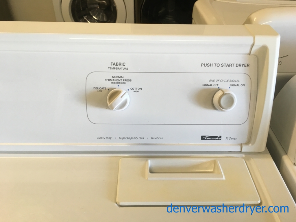 Kenmore Top-Load Washer and Dryer Set, Direct-Drive, Heavy-Duty, Agitator, Extra-Rinse Option, Auto-Dry, Quality Refurbished, 1-Year Warranty!