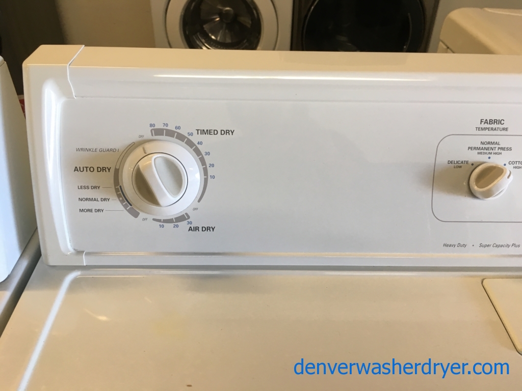 Kenmore Top-Load Washer and Dryer Set, Direct-Drive, Heavy-Duty, Agitator, Extra-Rinse Option, Auto-Dry, Quality Refurbished, 1-Year Warranty!