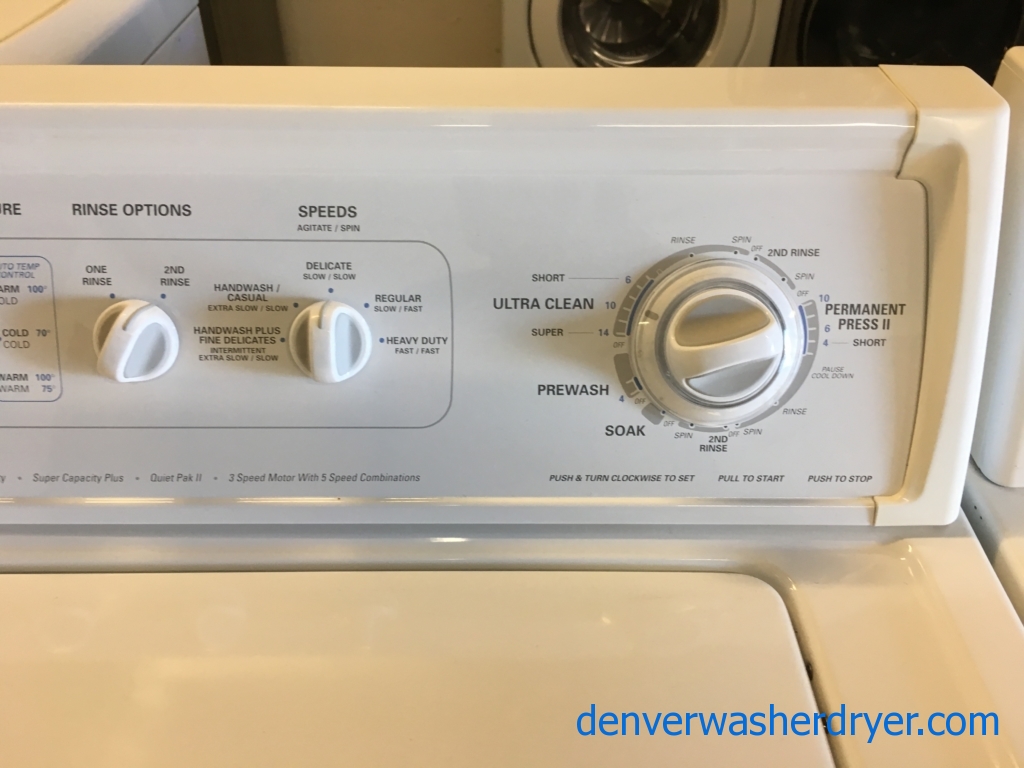 Kenmore Top-Load Washer and Dryer Set, Direct-Drive, Heavy-Duty, Agitator, Extra-Rinse Option, Auto-Dry, Quality Refurbished, 1-Year Warranty!