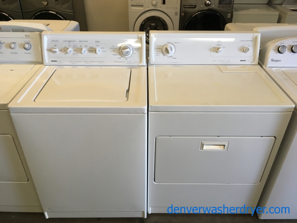 Kenmore Top-Load Washer and Dryer Set, Direct-Drive, Heavy-Duty, Agitator, Extra-Rinse Option, Auto-Dry, Quality Refurbished, 1-Year Warranty!