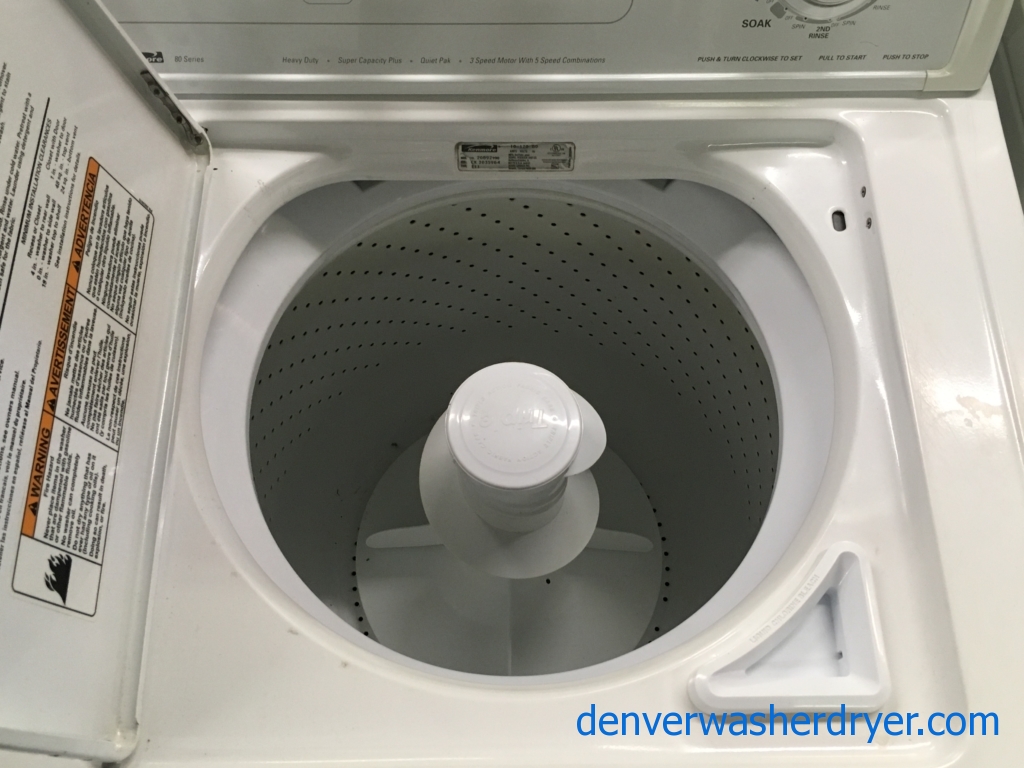 Kenmore Direct-Drive Washer and Dryer Set, Agitator, Extra-Rinse Option, Auto-Dry, Heavy-Duty, Wrinkle Guard Option, Quality Refurbished, 1-Year Warranty!