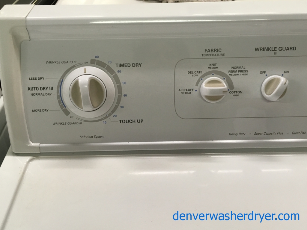 Kenmore Direct-Drive Washer and Dryer Set, Agitator, Extra-Rinse Option, Auto-Dry, Heavy-Duty, Wrinkle Guard Option, Quality Refurbished, 1-Year Warranty!