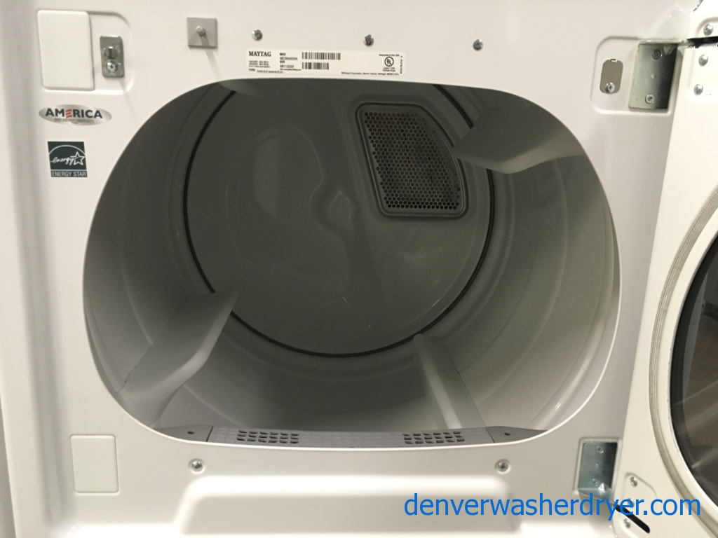NEW!! Scratch/Dent Maytag Bravos XL Top-Load Washer and Dryer Set, HE, Sanitize and Wrinkle Control Options, Agitator, Auto-Load Sensing, 1-Year Warranty!