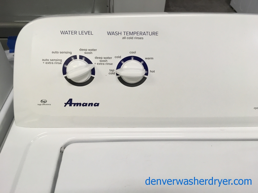 Amana Top-Load Washer, Agitator, HE, Auto-Load Sensing, Clean Washer Cycle, Quality Refurbished, 1-Year Warranty!