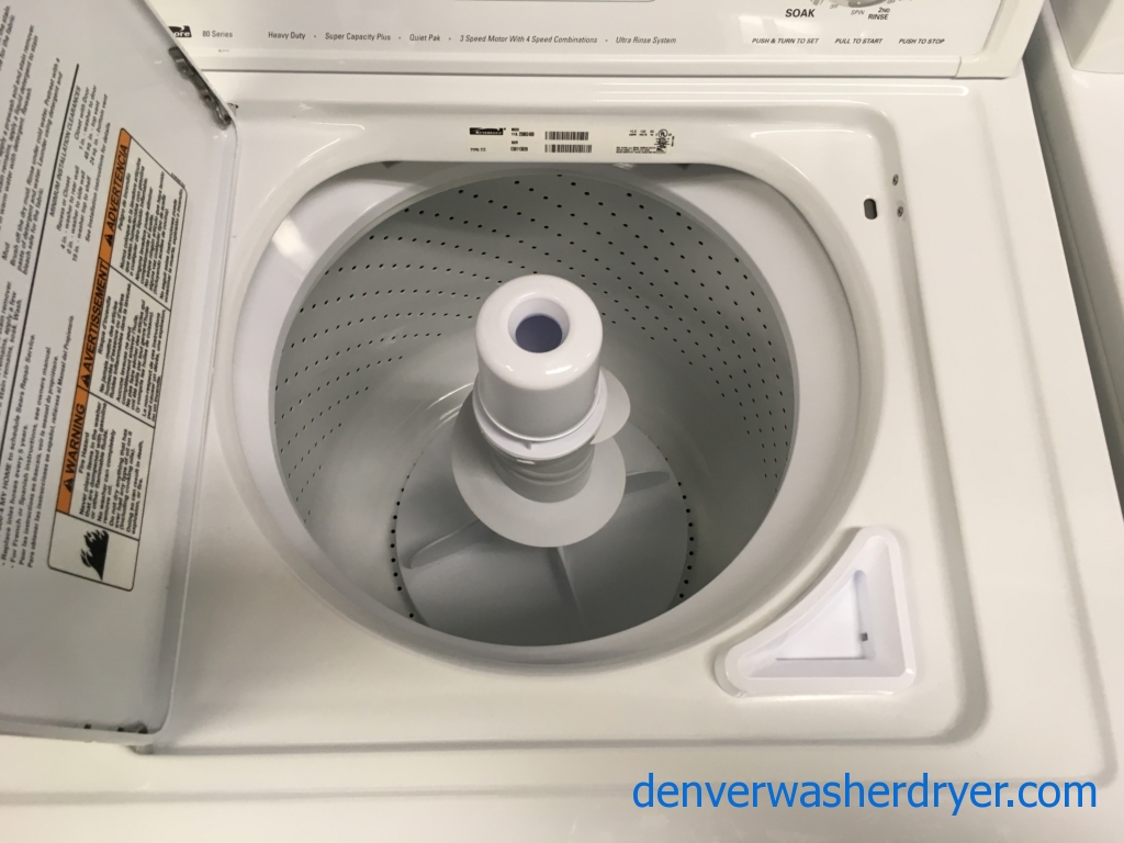Kenmore 80 Series Top-Load Washer, Agitator, Heavy-Duty, Super Capacity Plus, Extra-Rinse Option, Quality Refurbished, 1-Year Warranty!