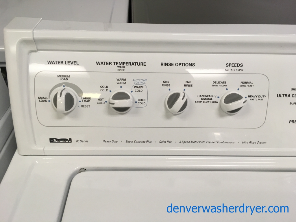 Large Images for Kenmore 80 Series TopLoad Washer, Agitator, HeavyDuty, Super Capacity Plus