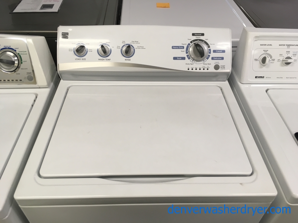 Kenmore Top-Load Washer, Agitator, Heavy-Duty, Fabric Softener and Extra-Rinse Options, Quality Refurbished, 1-Year Warranty!