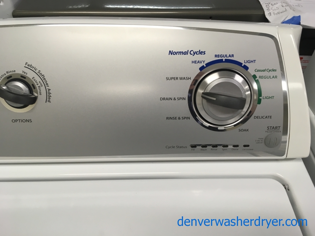 Large Images for Whirlpool TopLoad Washer, Agitator, ExtraRinse and