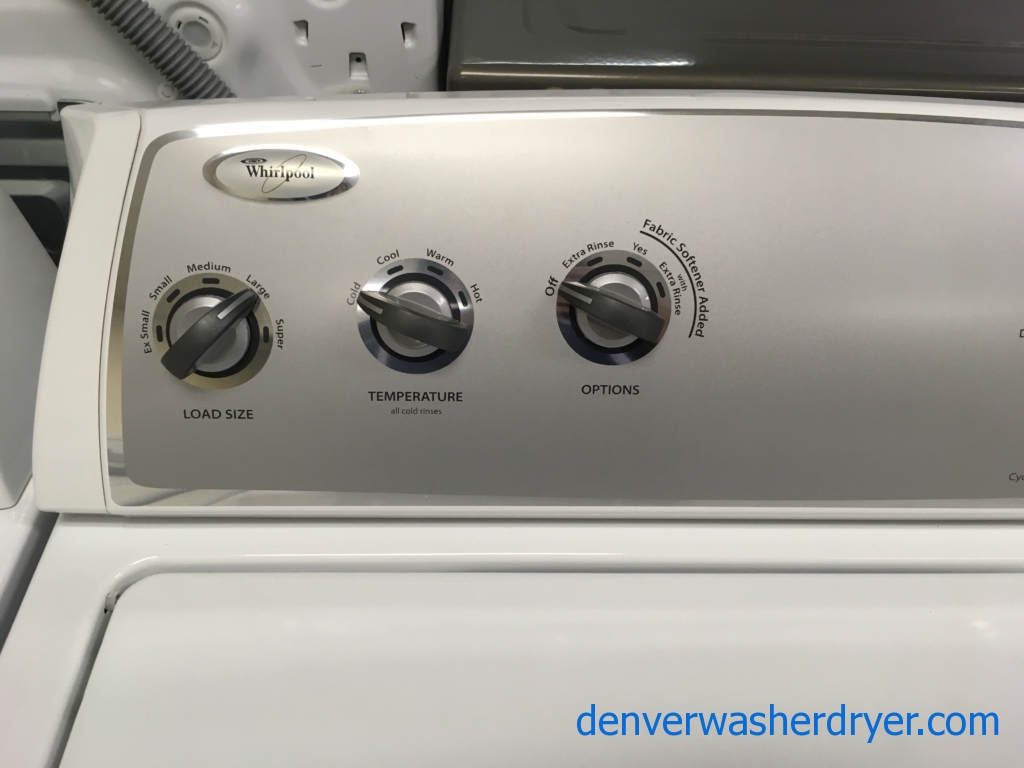 Whirlpool Top-Load Washer, Agitator, Extra-Rinse and Fabric Softener Options, 3.4 Cu.Ft. Capacity, Quality Refurbished, 1-Year Warranty!