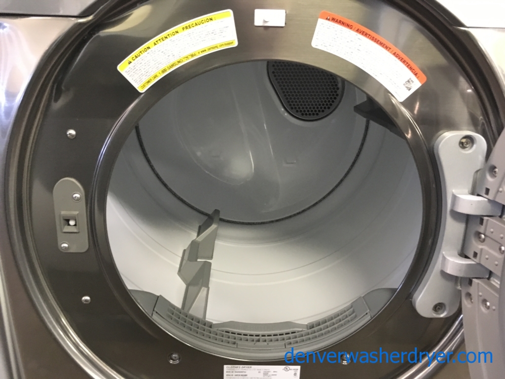 Samsung Front-Load Dryer, Steam Moisture, HE, Sanitize and Wrinkle Away Cycles, Anti Static and Wrinkle Prevent Options, Quality Refurbished, 1-Year Warranty!