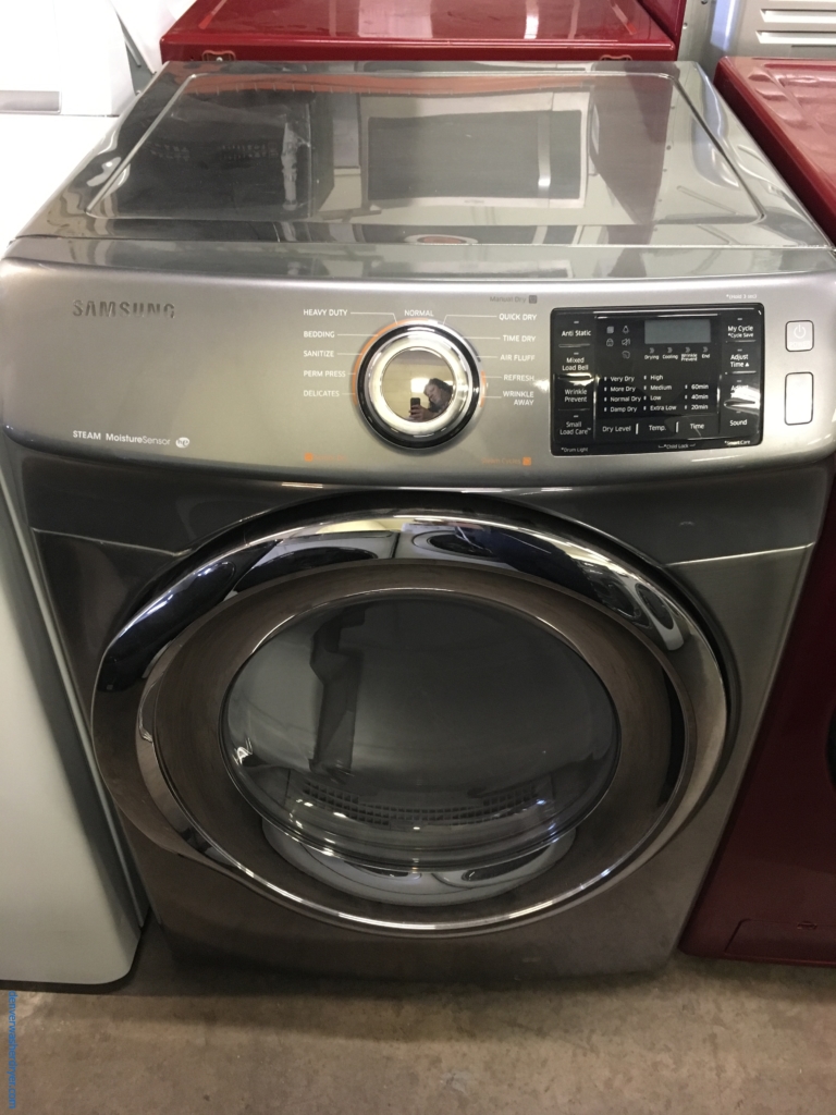 Samsung Front-Load Dryer, Steam Moisture, HE, Sanitize and Wrinkle Away Cycles, Anti Static and Wrinkle Prevent Options, Quality Refurbished, 1-Year Warranty!