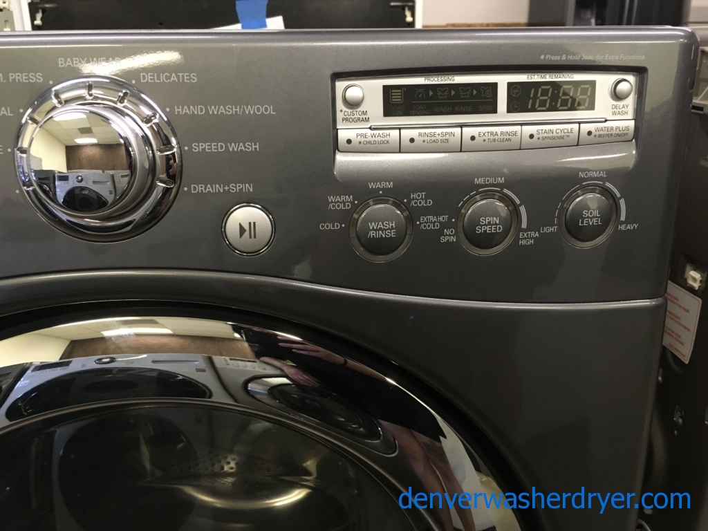 Large Images for LG TROMM Grey FrontLoad Washer, Quiet Technology, Baby Wear and Stain Cycles