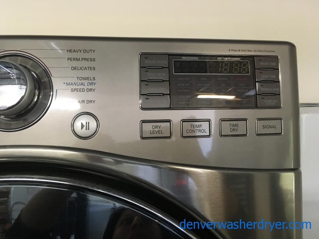 Looking Good LG Front Load W/D Set in Dark Grey, Quality Refurbished 1-Year Warranty!