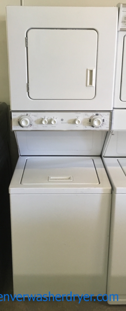 GE 24″ Unitized Washer and Dryer, Agitator, Electric, Heavy-Duty, Automatic Dry, Quality Refurbished, 1-Year Warranty!